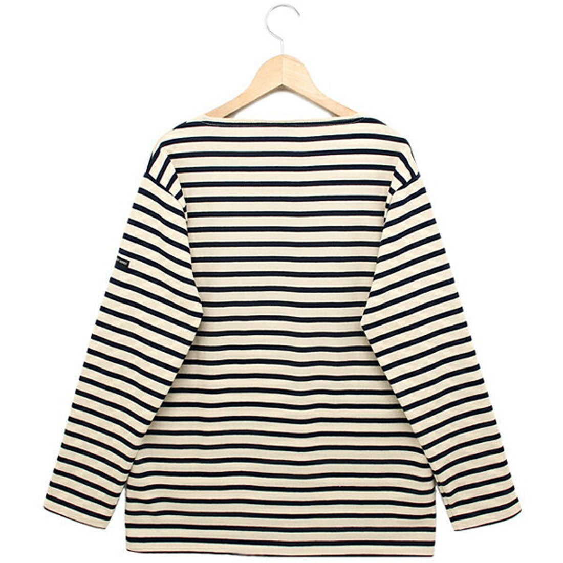 Saint James SAINT JAMES SAINT JAMES Long Sleeve Striped T-Shirt 2501 MP GUILDO RA Guild Unisex Basque Shirt ECRU/MARINE OUESSANT/Successor Model of Ouessant