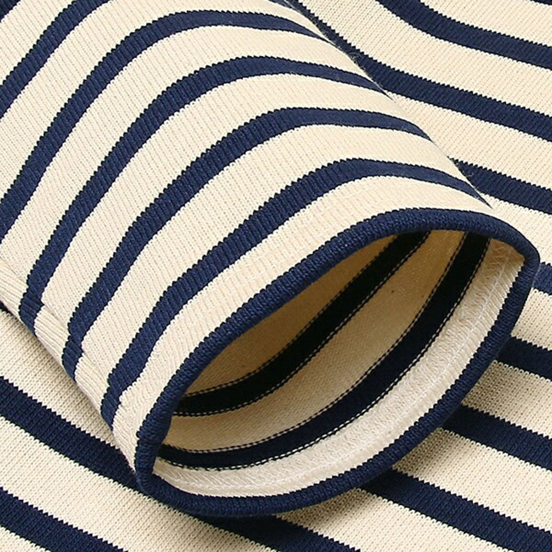 Saint James SAINT JAMES SAINT JAMES Long Sleeve Striped T-Shirt 2501 MP GUILDO RA Guild Unisex Basque Shirt ECRU/MARINE OUESSANT/Successor Model of Ouessant