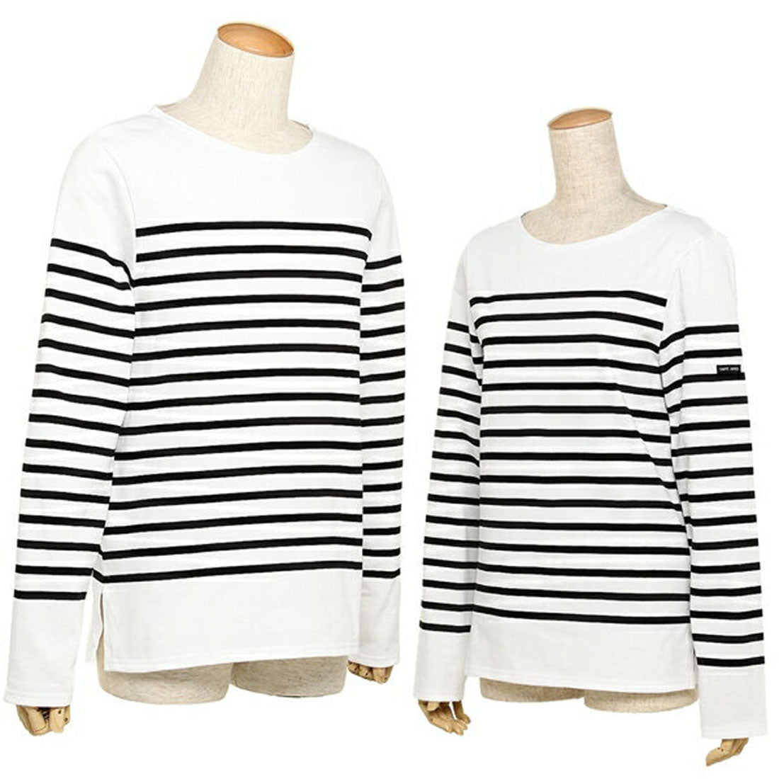 Saint James NAVAL Men's Women's Long T-Shirt SAINT JAMES 2691 IC white black