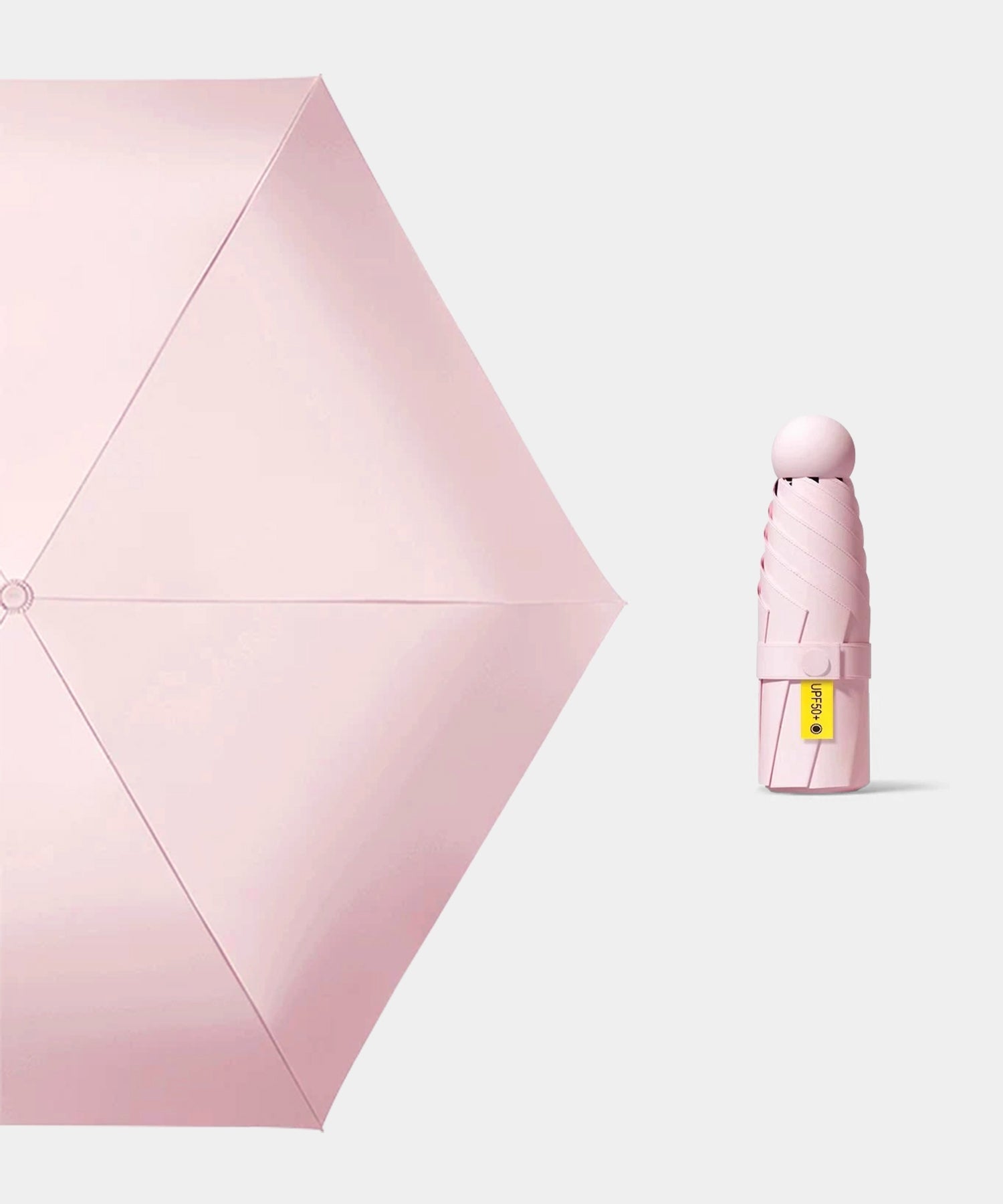 セゾンドパピヨン SAISON DE PAPILLON 持ち運べる晴雨兼用の折りたたみ日傘。 （ピンク） ピンク