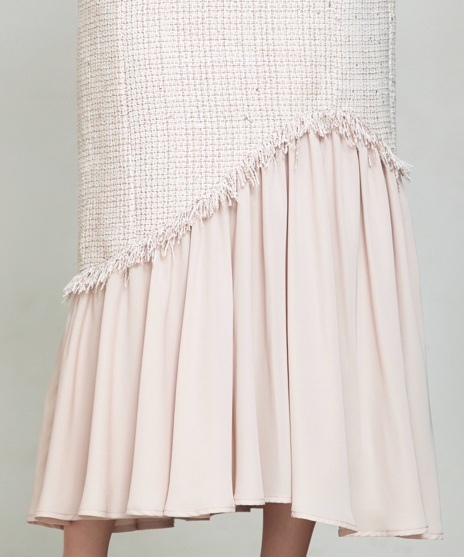 セゾンドパピヨン SAISON DE PAPILLON ドッキングアシンメトリースカート （ライトブラウン） ライトブラウン