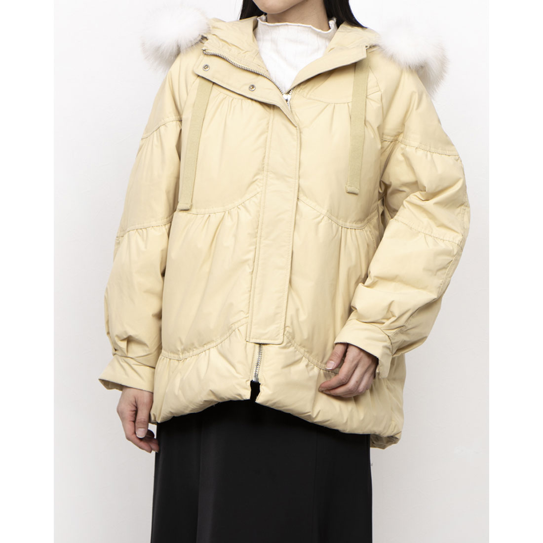 SAISON DE PAPILLON 狐狸毛連帽羽絨服