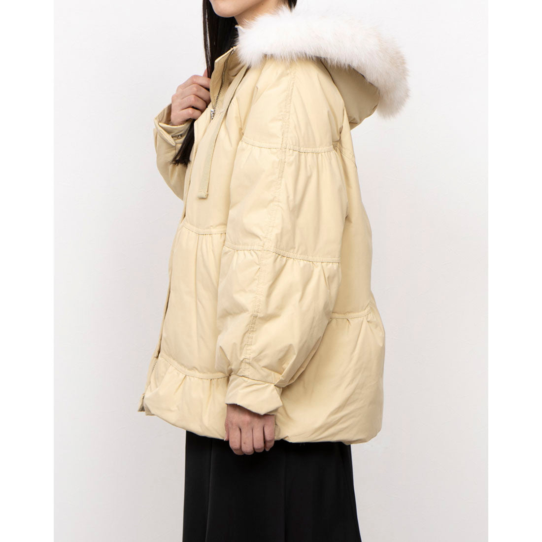 SAISON DE PAPILLON 狐狸毛連帽羽絨服