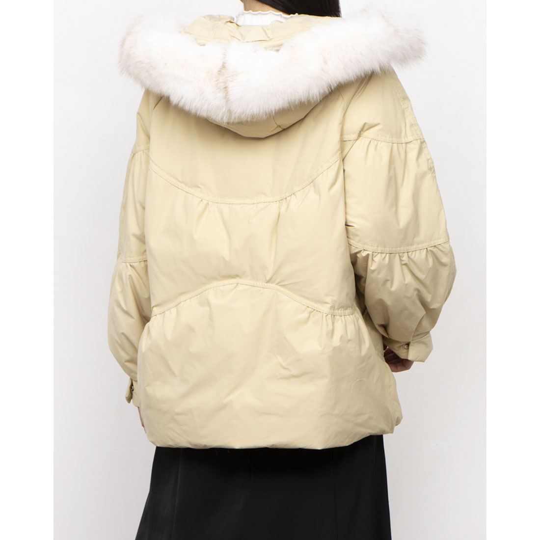 SAISON DE PAPILLON 狐狸毛連帽羽絨服