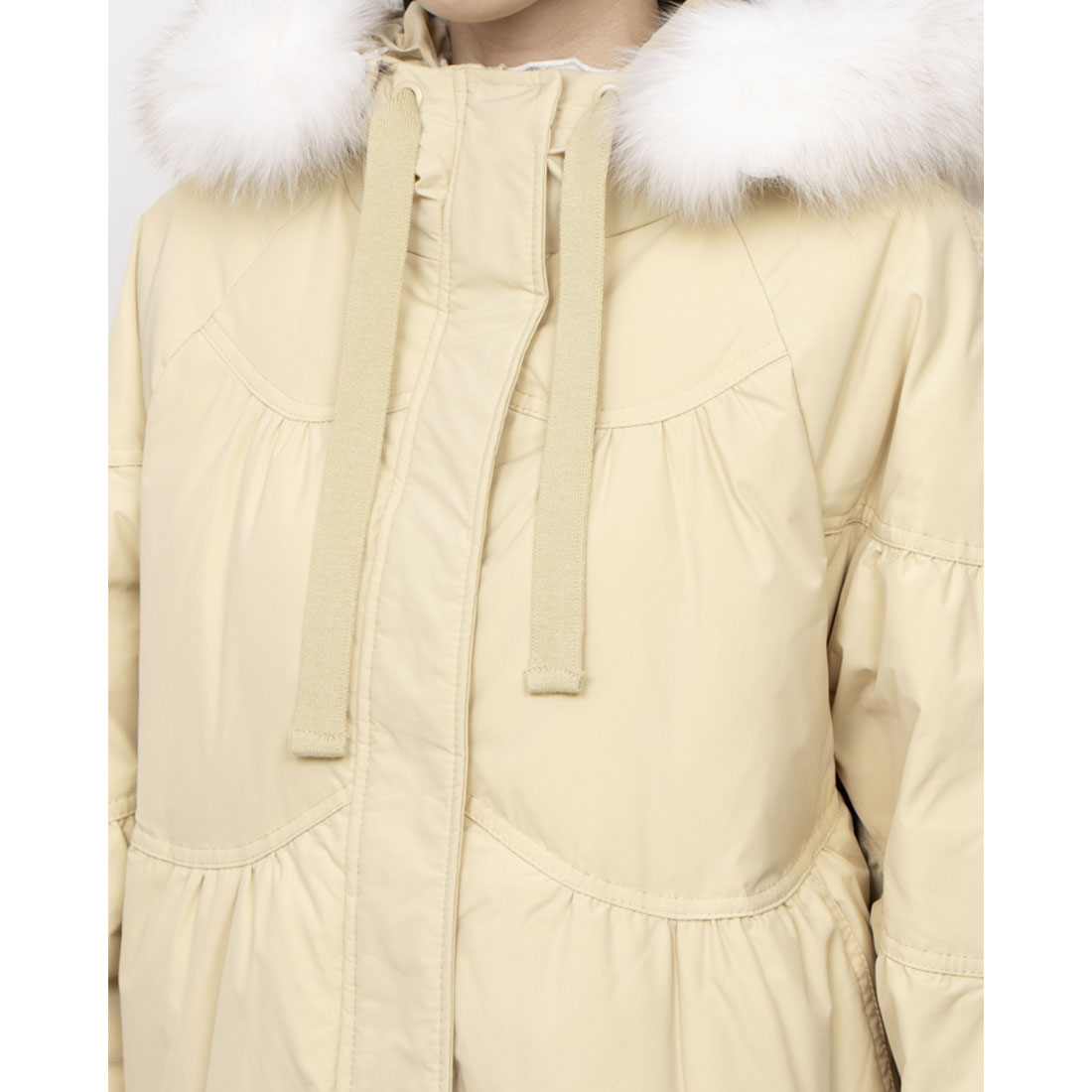 SAISON DE PAPILLON 狐狸毛連帽羽絨服