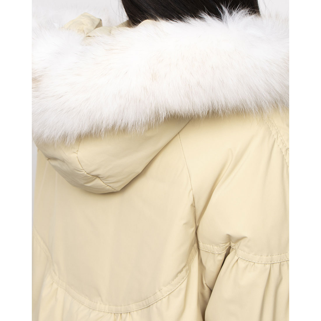 SAISON DE PAPILLON 狐狸毛連帽羽絨服