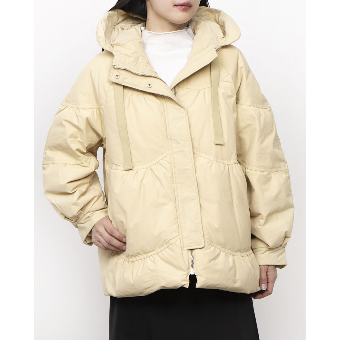 SAISON DE PAPILLON 狐狸毛連帽羽絨服