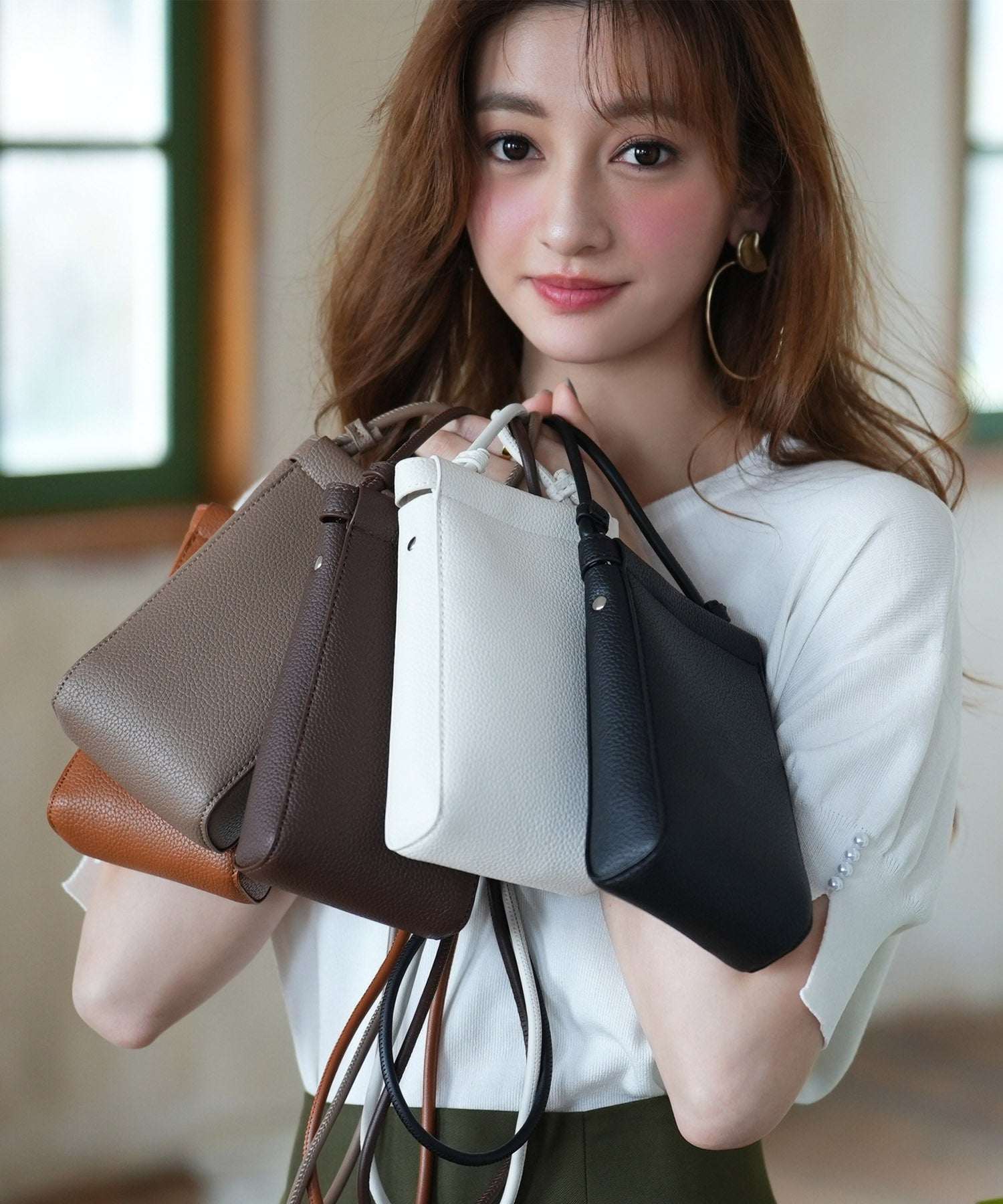 セゾンドパピヨン SAISON DE PAPILLON PUレザーミニショルダー