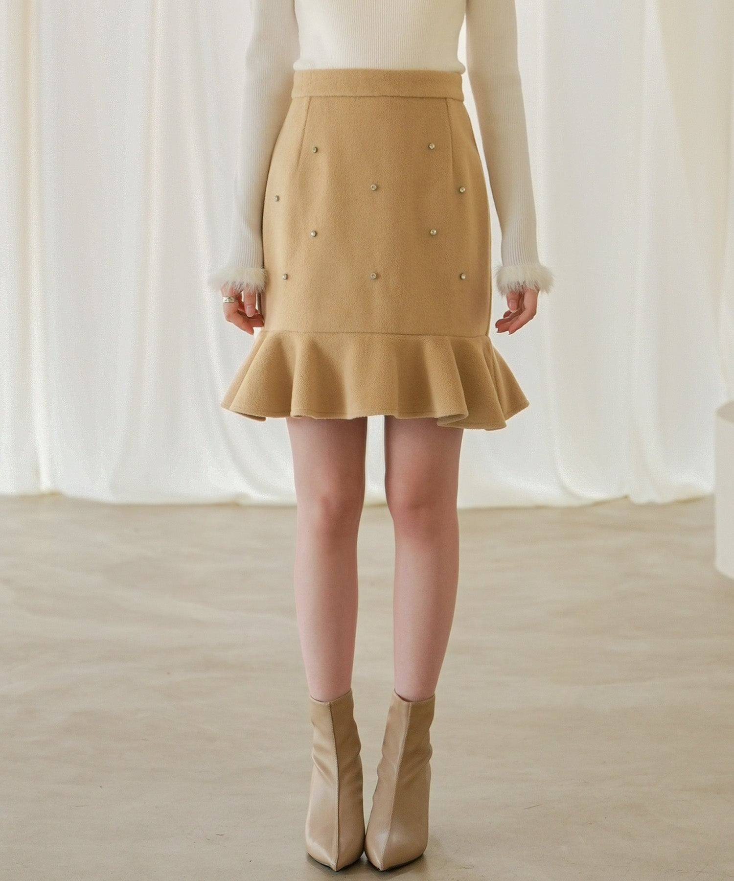 Saison de Papillon Bejeweled A-Line Mini Skirt