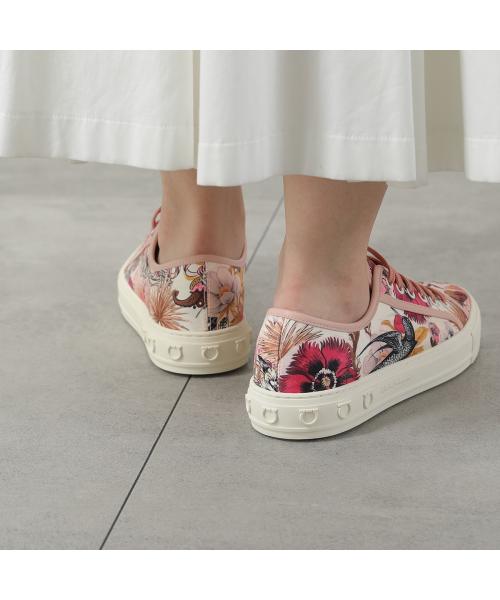 サルバトーレフェラガモ Salvatore Ferragamo FERRAGAMO スニーカー 0737448 BORG PRINT ボルグ （PK-WH/ピンク） PK-WH/ピンク