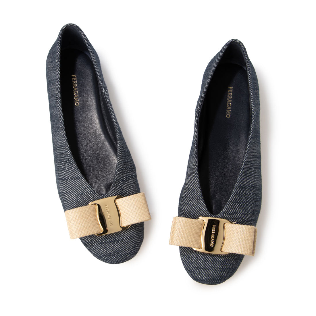 サルバトーレフェラガモ Salvatore Ferragamo VANNA DEN （DENIM） DENIM