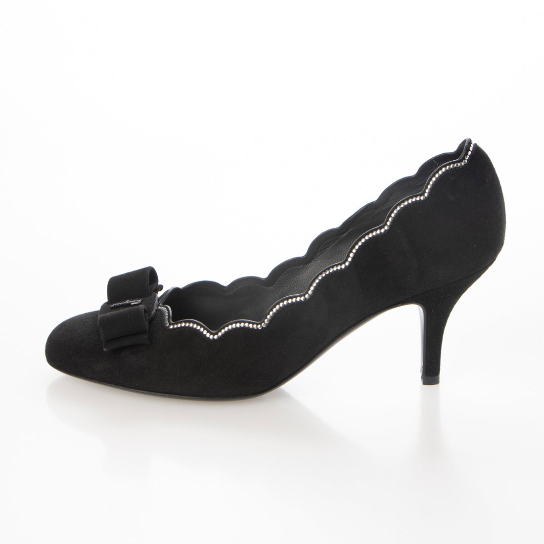 サルバトーレフェラガモ Salvatore Ferragamo スエード ヒールパンプス