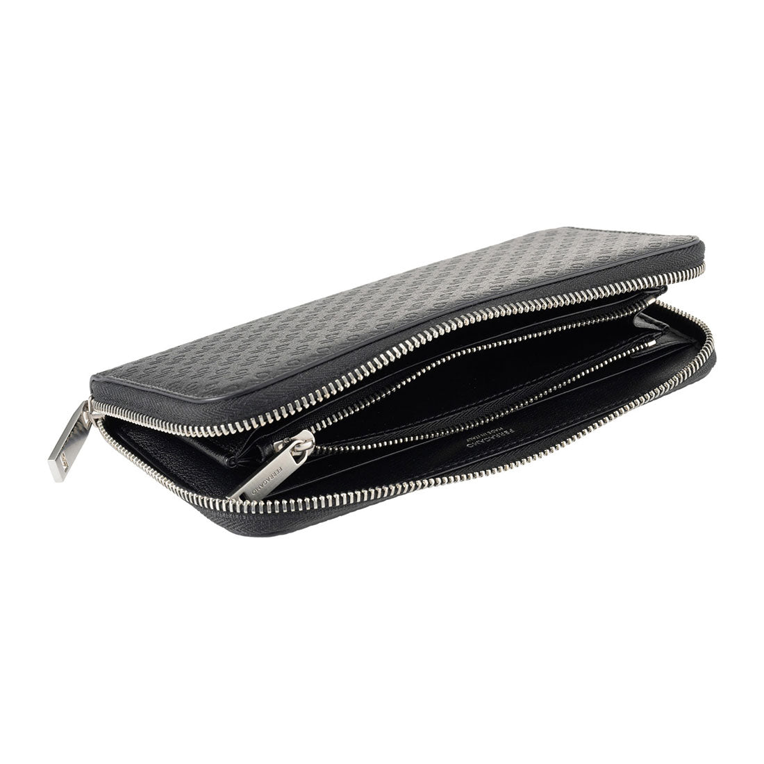 サルバトーレフェラガモ Salvatore Ferragamo 長財布(ラウンドファスナー) ガンチーニ EMBOSSED LONG WALLET 661569 780073 BLACK （ブラック） ブラック