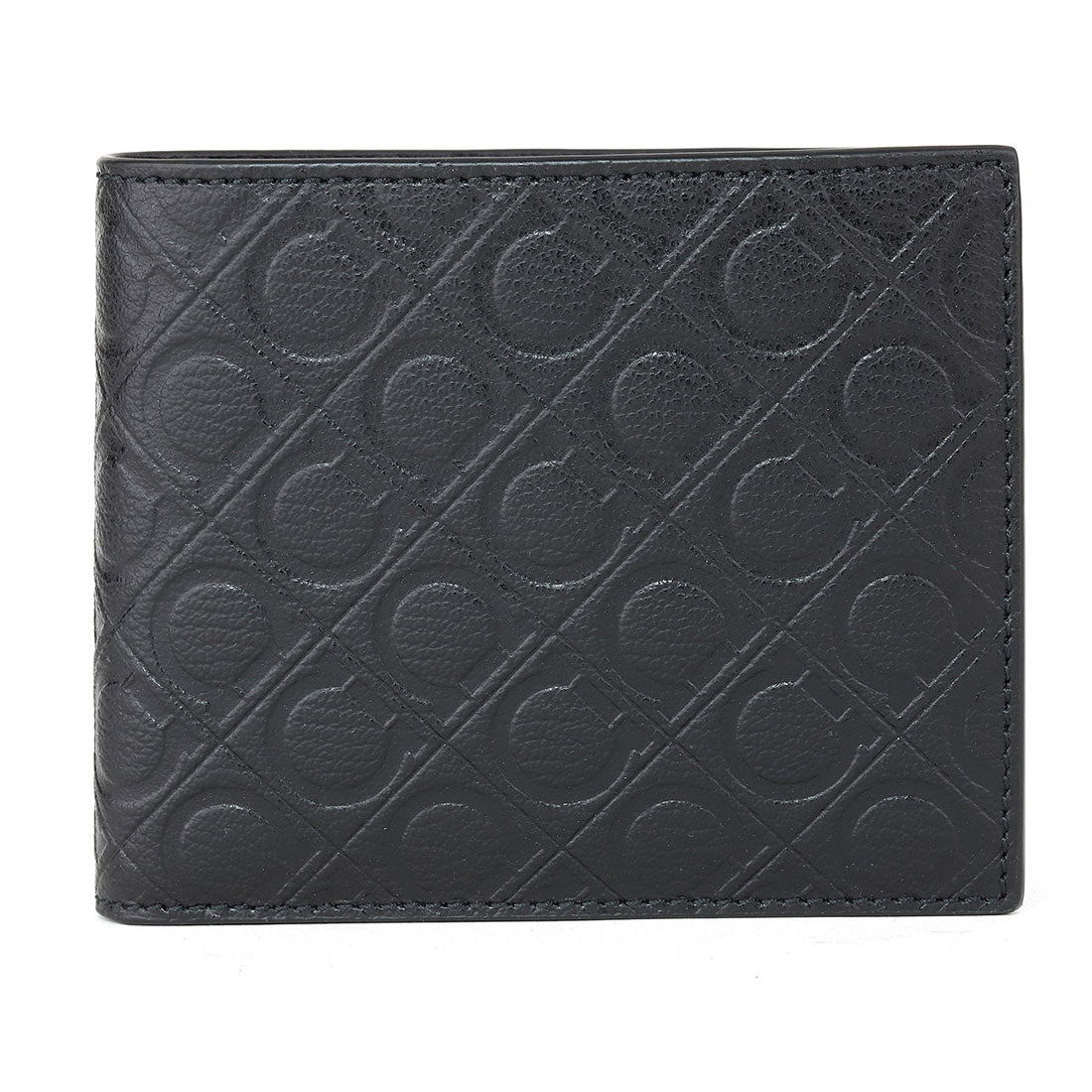 サルバトーレフェラガモ Salvatore Ferragamo 2つ折り財布 ガンチーニ EMBOSSED BIFOLD WALLET 661659 783766 NERO （ネロ） ネロ