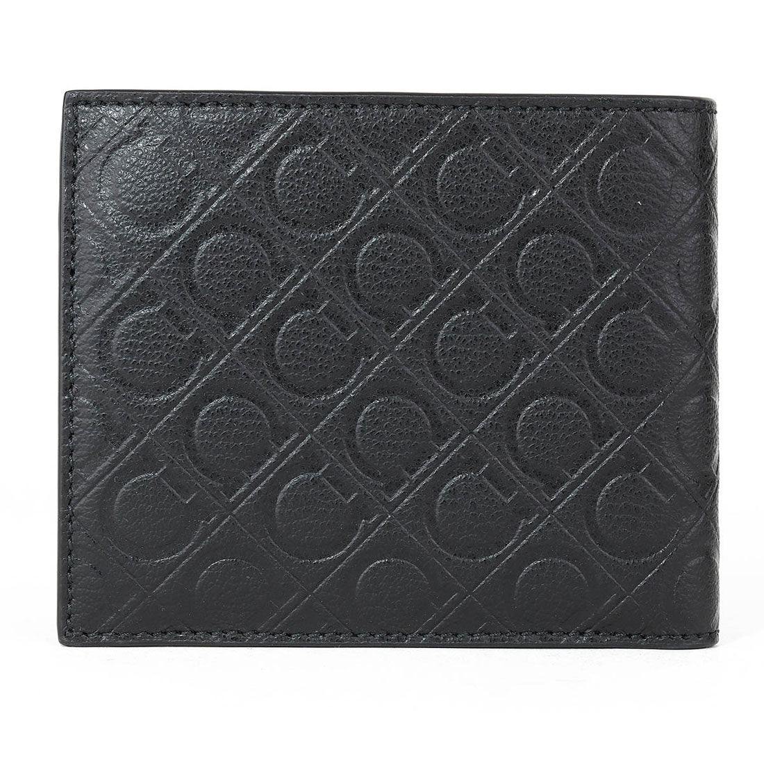 Salvatore Ferragamo Two-fold Wallet Gancini Embossed Bifold Wallet 661