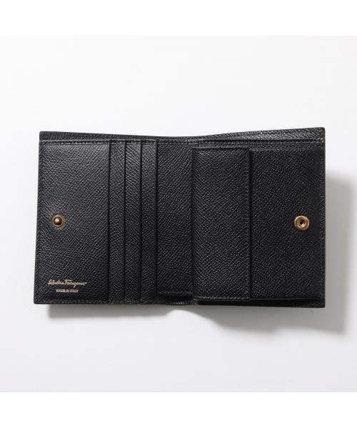 サルバトーレフェラガモ Salvatore Ferragamo FERRAGAMO 二つ折り財布 THE GANCINI 22 D780 （087/STONE/ベージュ） 087/STONE/ベージュ
