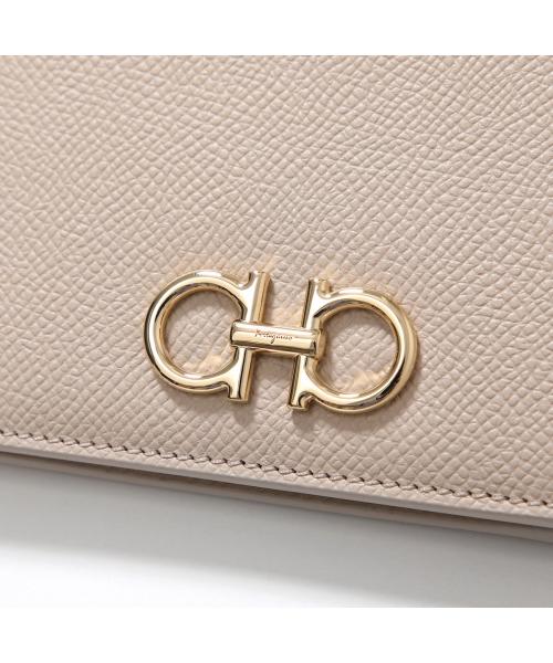 サルバトーレフェラガモ Salvatore Ferragamo FERRAGAMO 二つ折り財布 THE GANCINI 22 D780 （087/STONE/ベージュ） 087/STONE/ベージュ