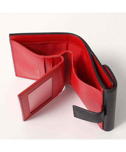 サルバトーレフェラガモ Salvatore Ferragamo FERRAGAMO 二つ折り財布 22 0961 ガンチーニ （002/NERO/FLAME-RED） 002/NERO/FLAME-RED