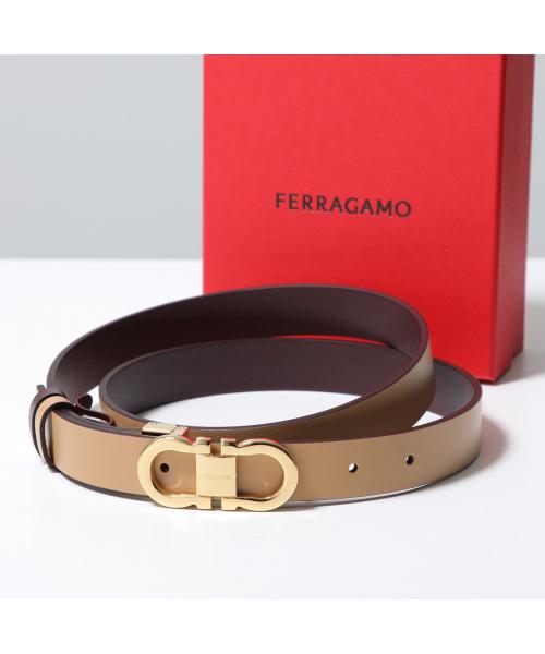 サルバトーレフェラガモ Salvatore Ferragamo FERRAGAMO リバーシブルベルト 230294 ダブルガンチーニ （003/LIGHT-CAMEL） 003/LIGHT-CAMEL