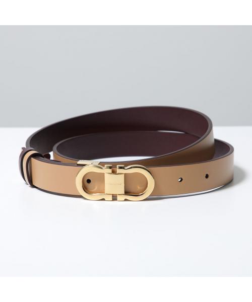 サルバトーレフェラガモ Salvatore Ferragamo FERRAGAMO リバーシブルベルト 230294 ダブルガンチーニ （003/LIGHT-CAMEL） 003/LIGHT-CAMEL