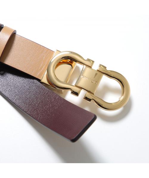 サルバトーレフェラガモ Salvatore Ferragamo FERRAGAMO リバーシブルベルト 230294 ダブルガンチーニ （003/LIGHT-CAMEL） 003/LIGHT-CAMEL