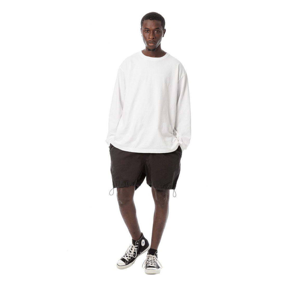 サンディニスタ SANDINISTA Sandinista Vintage Chino Tuck Shorts Overdyed（サンディニスタ ヴィンテージ チノ トラックショーツ オーバーダイ） （VINTAGE BLACK） VINTAGE BLACK