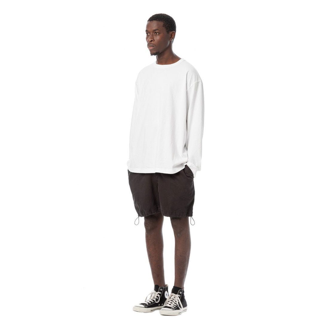 サンディニスタ SANDINISTA Sandinista Vintage Chino Tuck Shorts Overdyed（サンディニスタ ヴィンテージ チノ トラックショーツ オーバーダイ） （VINTAGE BLACK） VINTAGE BLACK