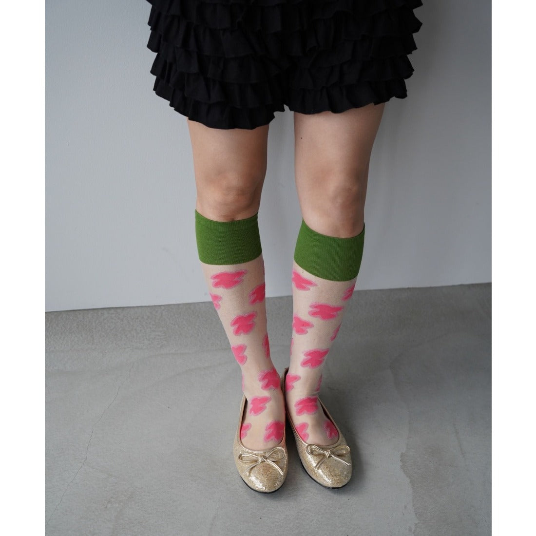 サンセルフ SANSeLF 【SANSeLF】 クラウドパターン ポップデザインロングソックス saa25a015 （ホワイト） ホワイト