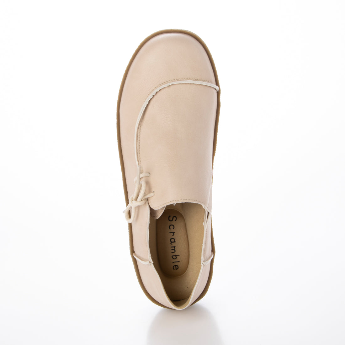 Scramble Side Lace-Up Flat Shoes Round Toe