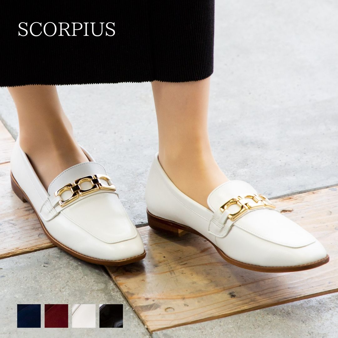 斯科皮烏斯 SCORPIUS 【SCORPIUS】 大碼 銀色 鉚釘 樂福鞋
