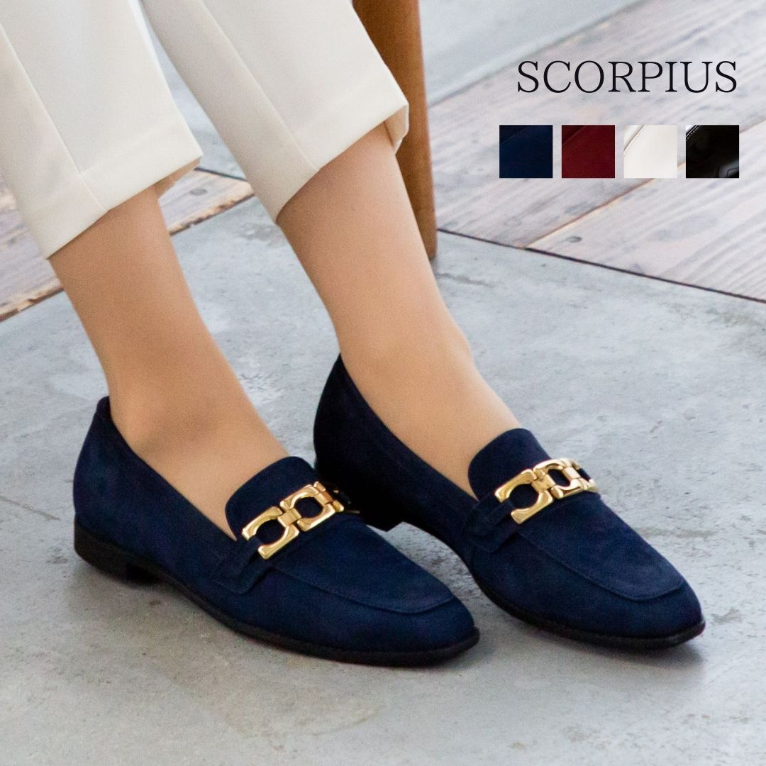 斯科皮烏斯 SCORPIUS 【SCORPIUS】 大碼 銀色 鉚釘 樂福鞋
