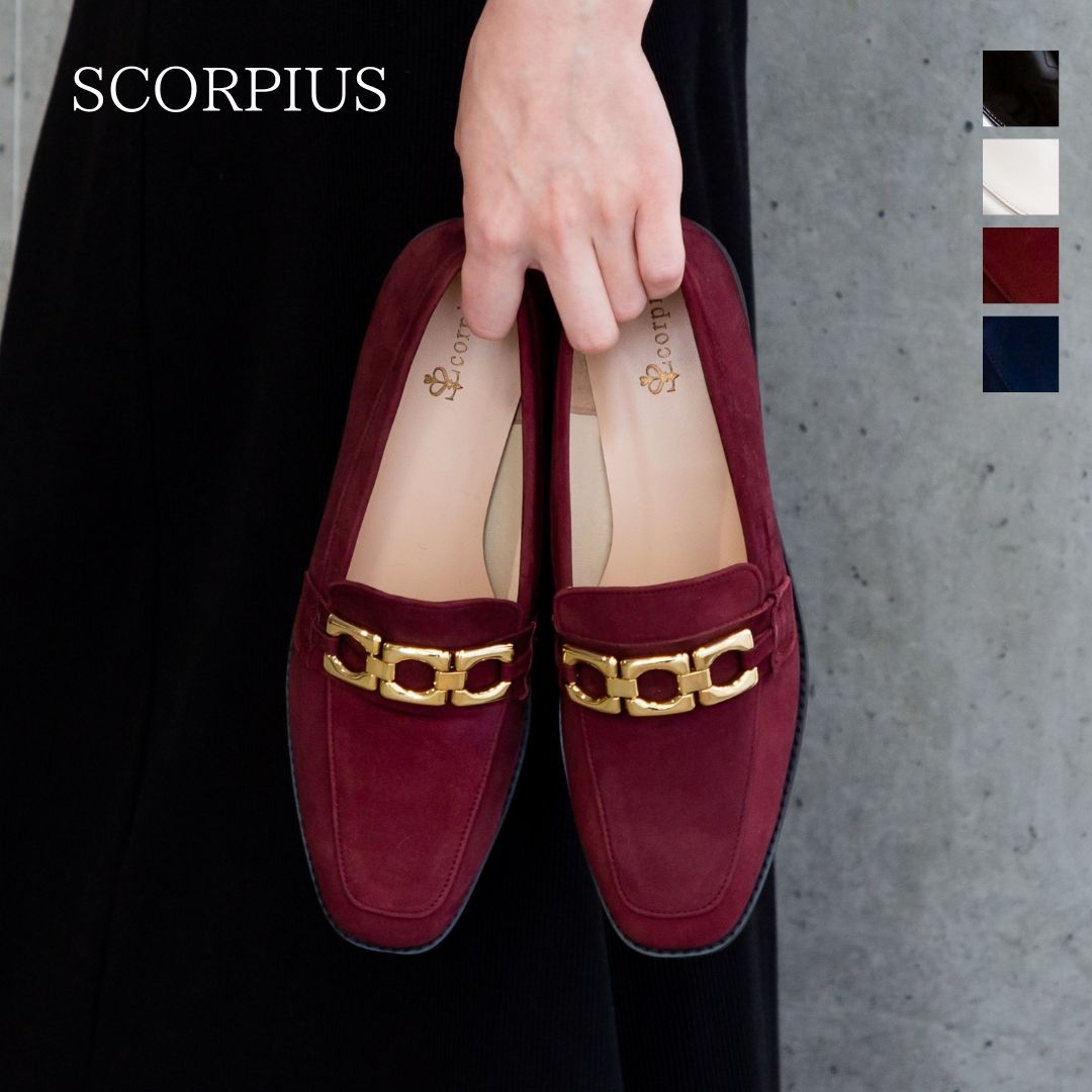 斯科皮烏斯 SCORPIUS 【SCORPIUS】 大碼 銀色 鉚釘 樂福鞋