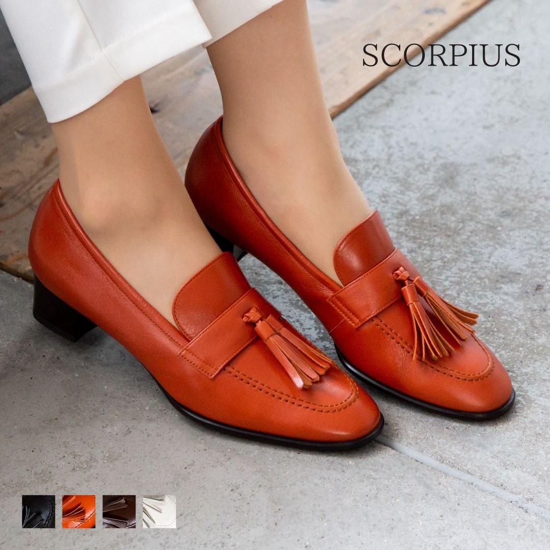スコーピウス SCORPIUS 【SCORPIUS】 スコーピウス ヒールアップ タッセル ローファー