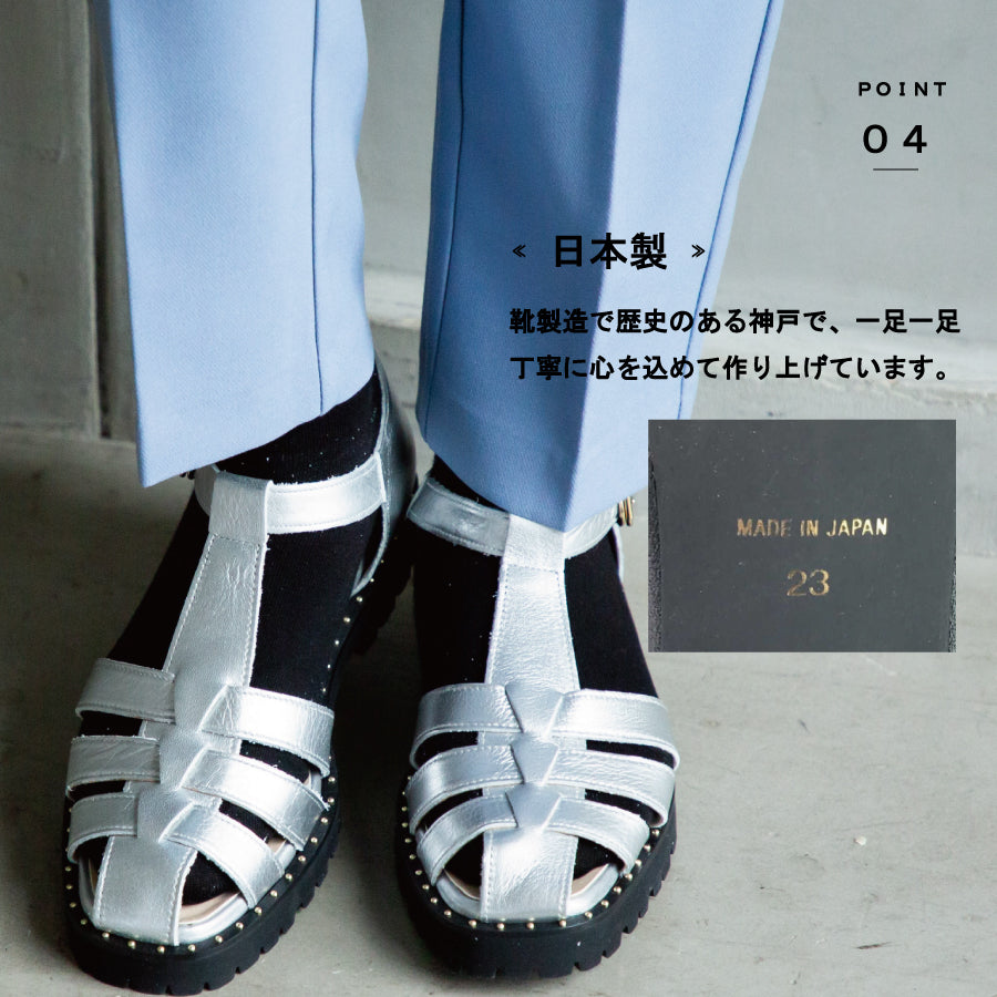 Scorpius SCORPIUS 【SCORPIUS】 Scorpius Studs Gurkha Sandals