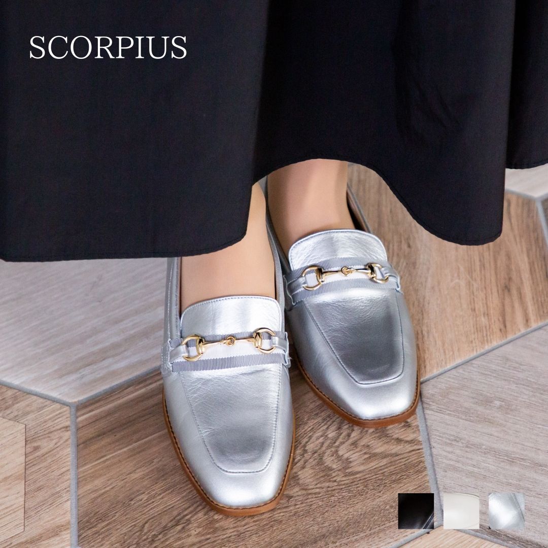 天蠍座 SCORPIUS 【SCORPIUS】 天蠍座 蝴蝶結 鐵頭 平底鞋