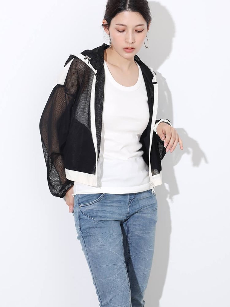 スコットクラブ SCOTCLUB ジップアップメッシュパーカー （ブラック） ブラック