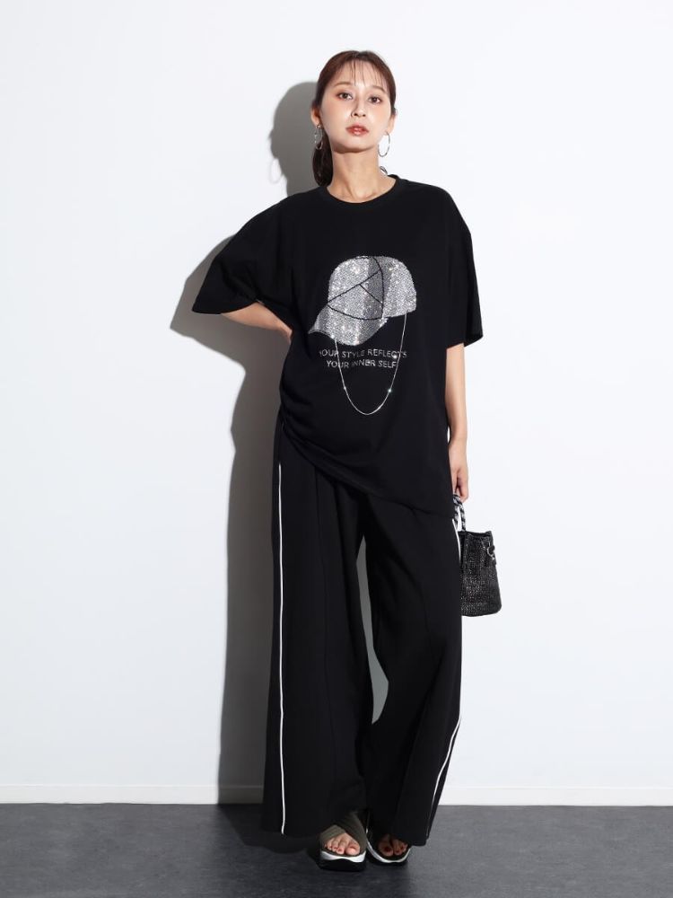 スコットクラブ SCOTCLUB ネックレスチェーンラインストーンTEE （オフホワイト） オフホワイト