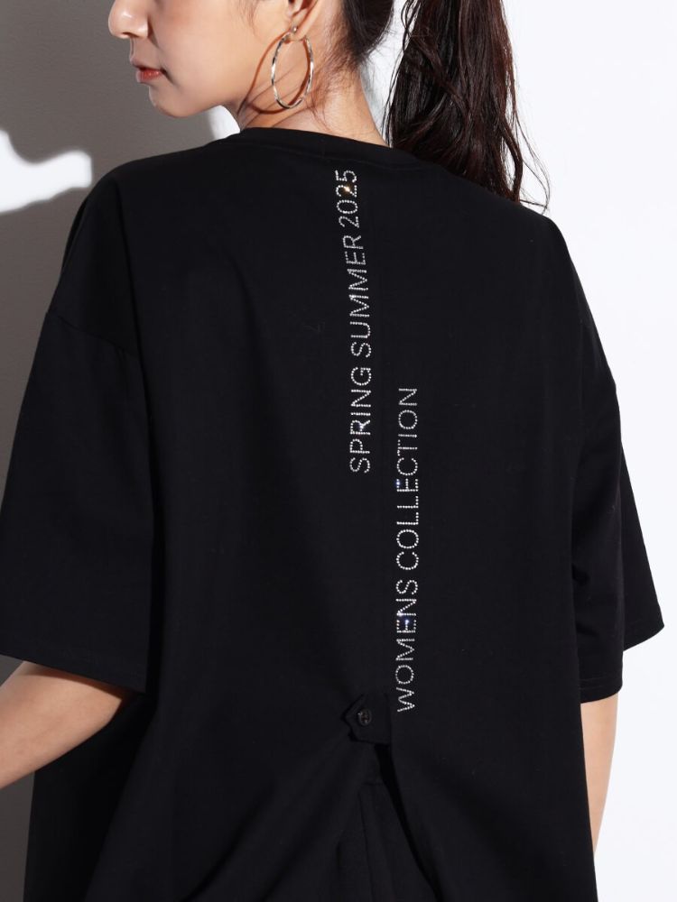 スコットクラブ SCOTCLUB ネックレスチェーンラインストーンTEE （オフホワイト） オフホワイト