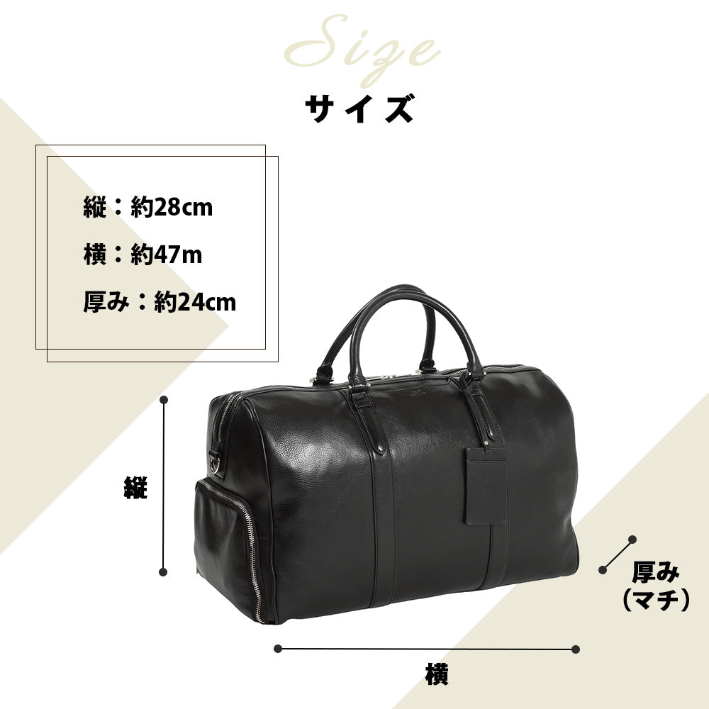 シーカー SEEKER オイルレザー サイドポケットボストン （ネイビー） ネイビー