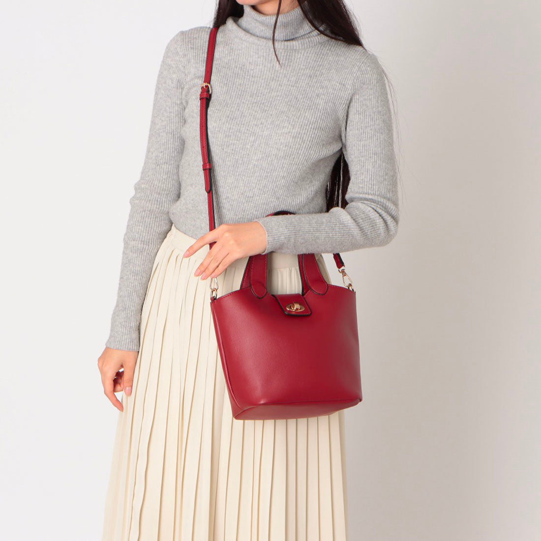 セットアップセブン SETUP7 2Way合皮ツイストロックショルダー SNBD （ブルー） ブルー