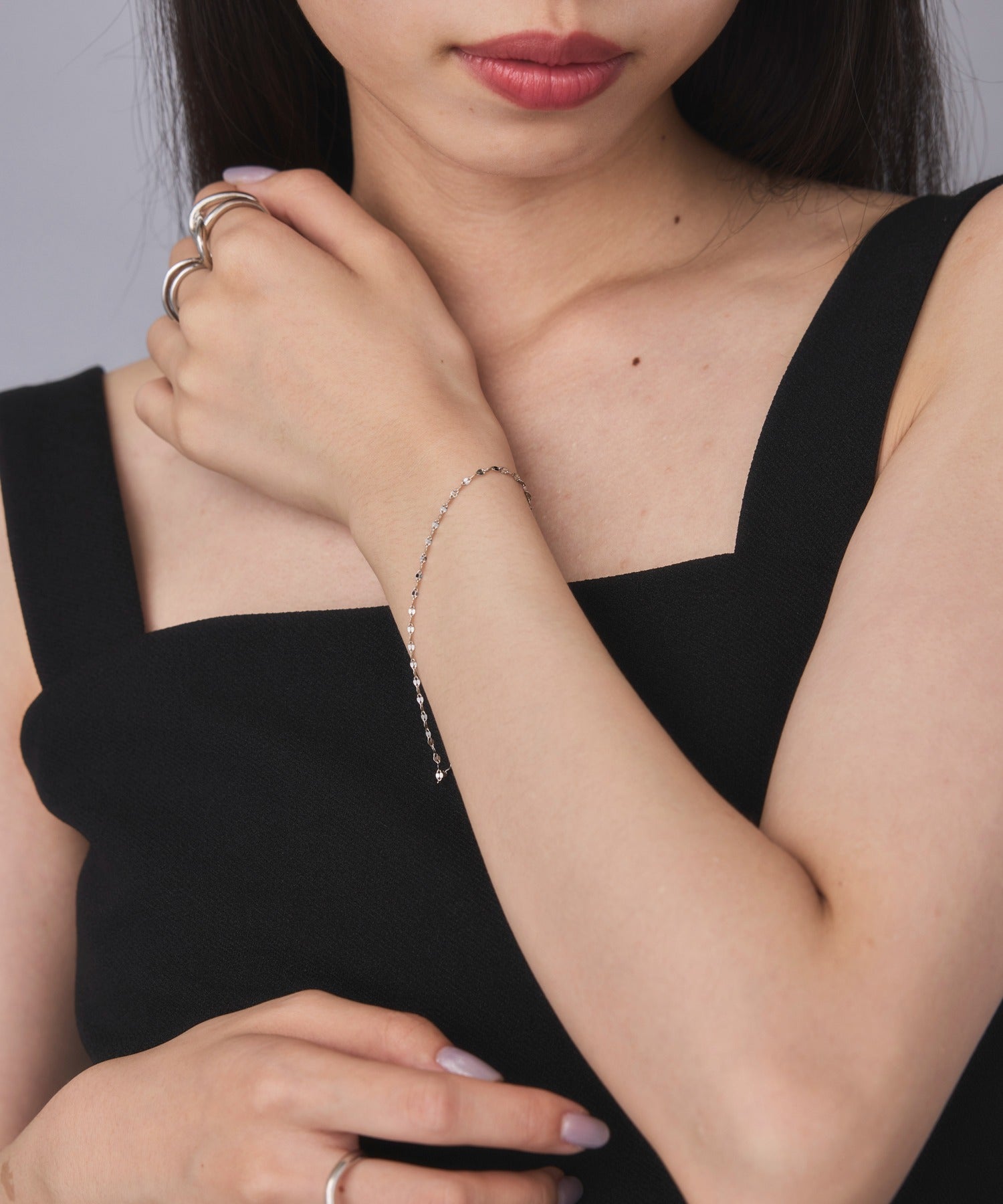 セットアップセブン SETUP7 Petal chain bracelet ペタルチェーンブレスレット NKS （シルバー） シルバー