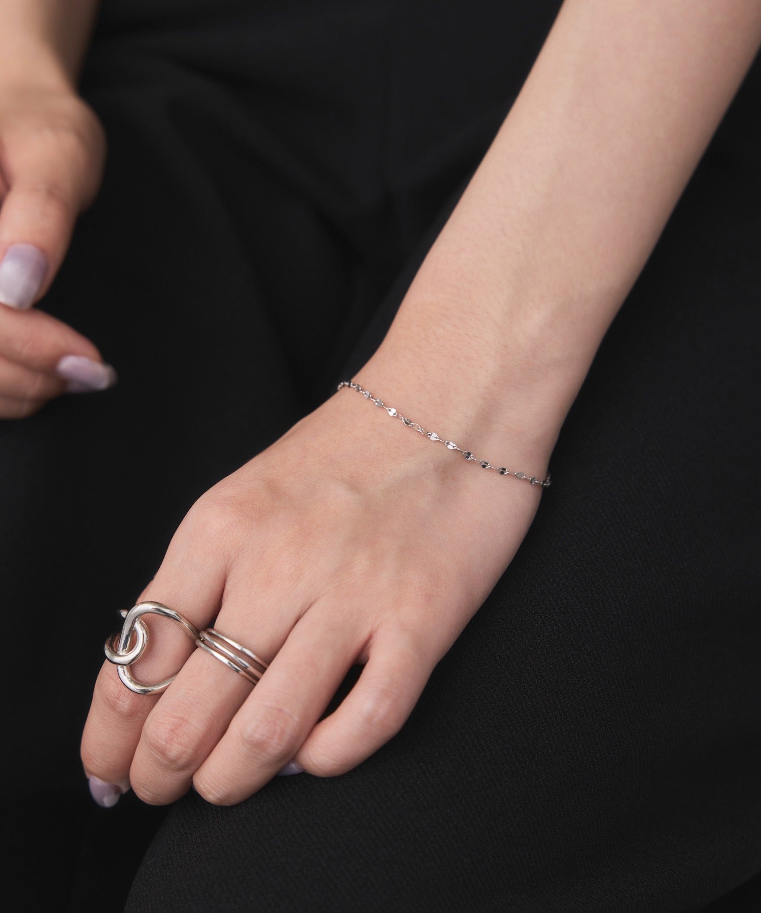 セットアップセブン SETUP7 Petal chain bracelet ペタルチェーンブレスレット NKS （シルバー） シルバー