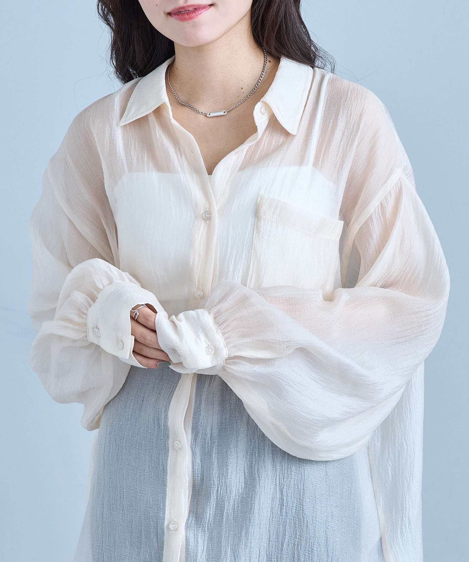 セットアップセブン SETUP7 ネックレス Awesome ニッケルフリー メタル ライン プレート キヘイチェーン ショートネックレス （シルバー） シルバー