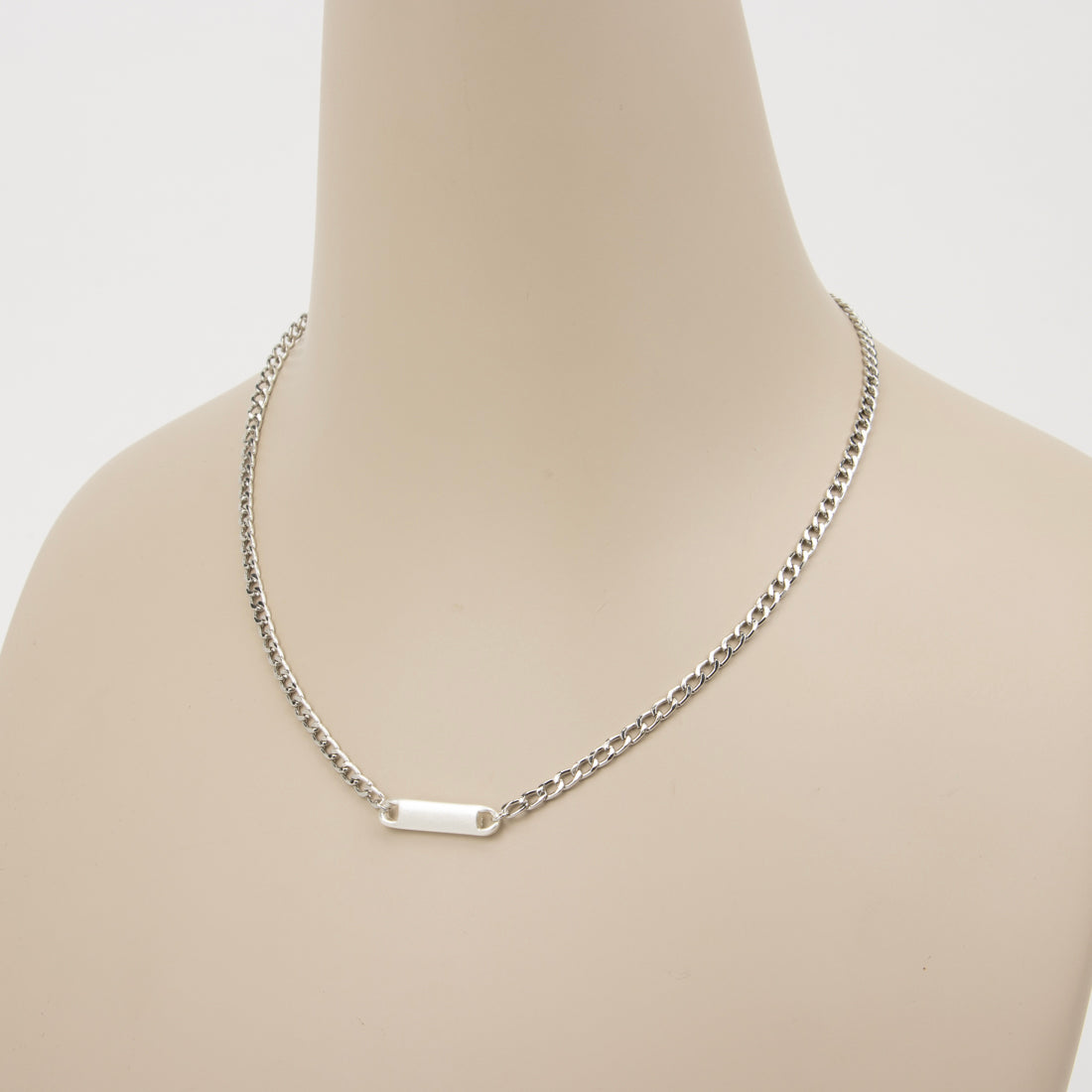 セットアップセブン SETUP7 ネックレス Awesome ニッケルフリー メタル ライン プレート キヘイチェーン ショートネックレス （シルバー） シルバー