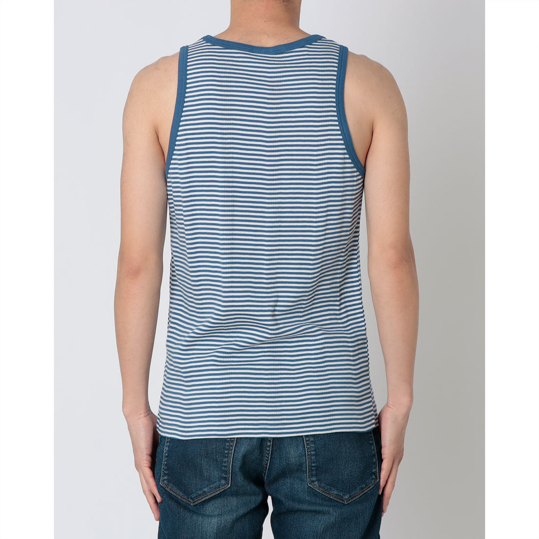 セットアップセブン SETUP7 【Robert P. Miller】パネルリブタンクトップ 140C （ブルー） ブルー