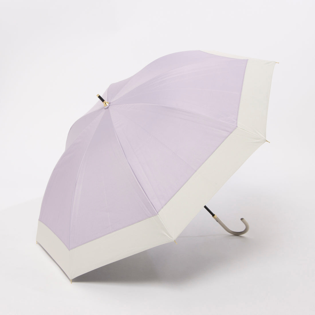 セットアップセブン SETUP7 晴雨兼用長折りたたみ傘50cm パステルボーダー 18690 MYJ （パープル） パープル