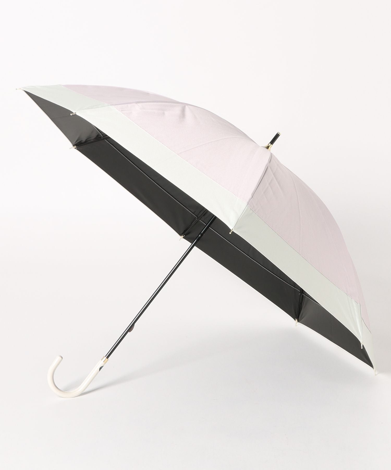 セットアップセブン SETUP7 晴雨兼用長折りたたみ傘50cm パステルボーダー 18690 MYJ （ピンク） ピンク