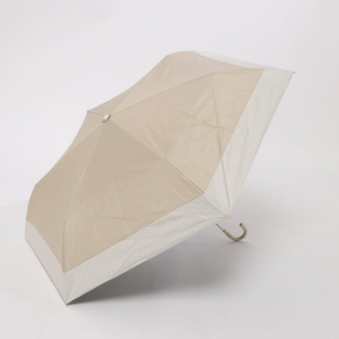 セットアップセブン SETUP7 晴雨兼用長折りたたみ傘50cm パステルボーダー 18690 MYJ （ベージュ） ベージュ