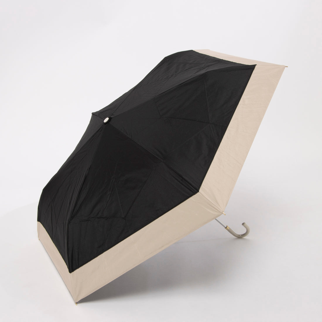 セットアップセブン SETUP7 晴雨兼用長折りたたみ傘50cm パステルボーダー 18690 MYJ （ブラック） ブラック