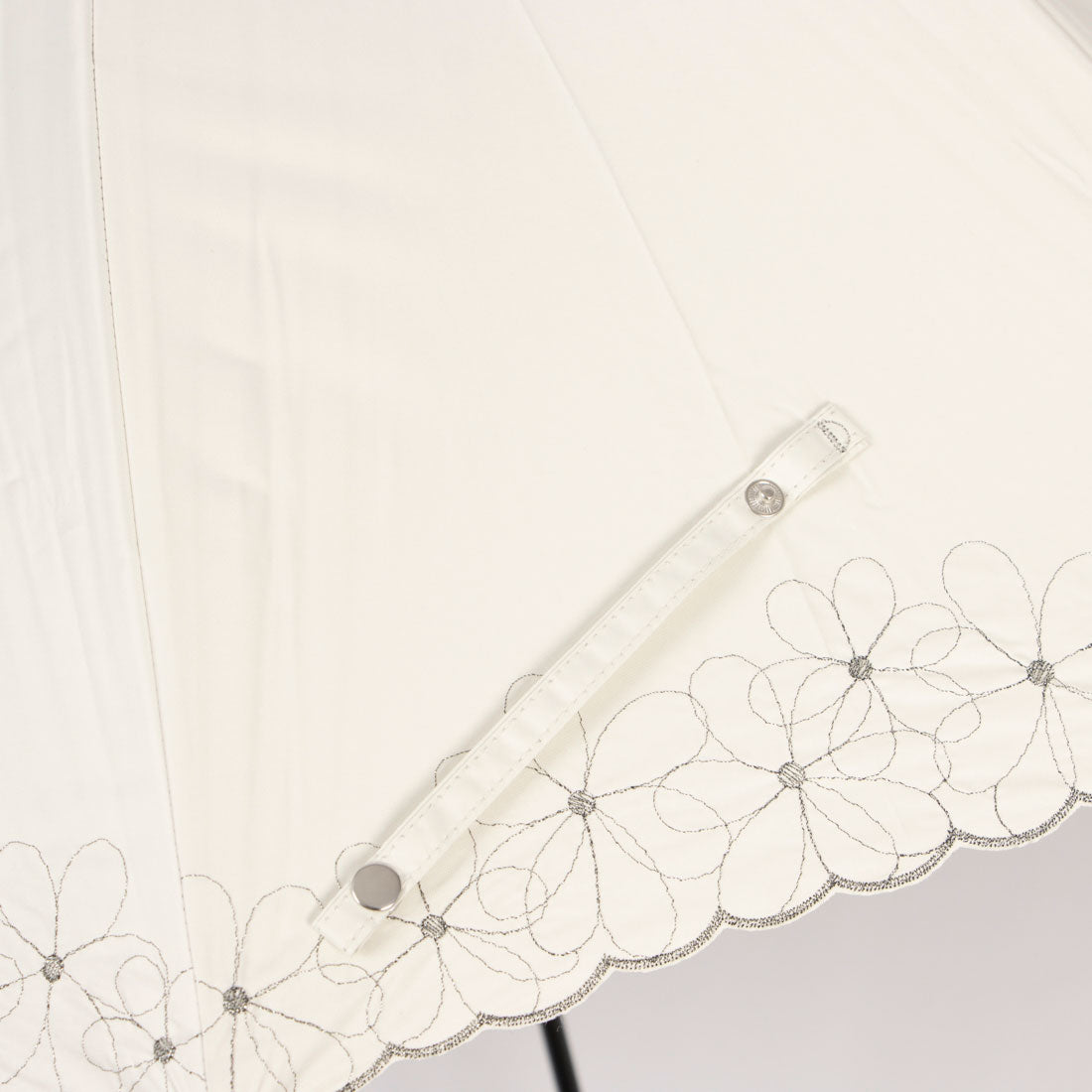 セットアップセブン SETUP7 PUワイヤーラメ刺繍バルーンショート UVカット 晴雨兼用傘 23449 CLIR （オフホワイト） オフホワイト